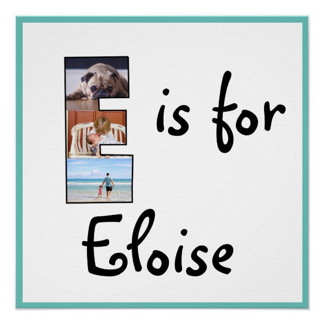 E is for Name Poster (Front)