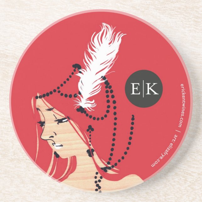 E|K Coaster featuring artist Eliza Frye (Front)