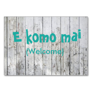 E Komo Mai (Welcome) card