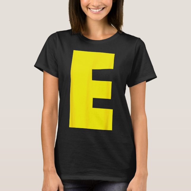 E Letter Chipmunk Group Matching Funny Halloween T-Shirt (Front)