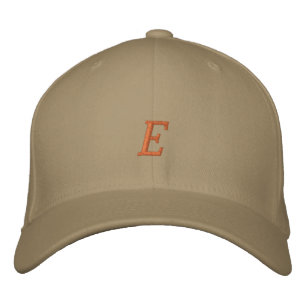 E letter Monogram Custom Initial Flexfit Wool Embroidered Hat