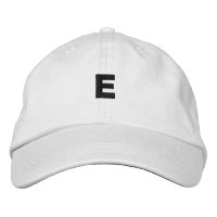 E - Letter Monogram Stunning Handsome Adorable-Hat