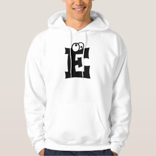 E, letter with eyeballs hoodie