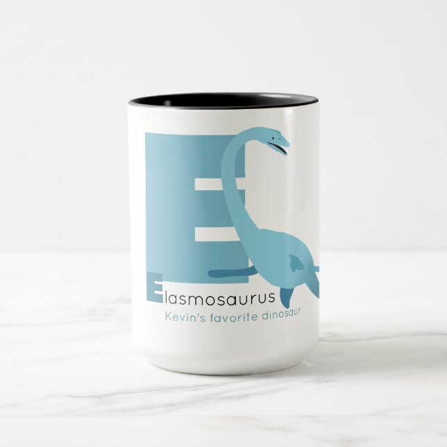 E like Elasmosaurus Mug (Center)