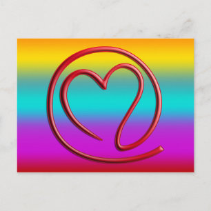 e m a i l 4 y o u   coloured linear postcard