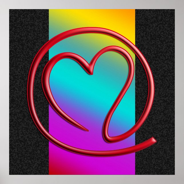 e m a i l 4 y o u | fire red, coloured linear poster (Front)