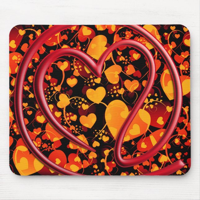 e m a i l 4 y o u | heart pattern mouse pad (Front)