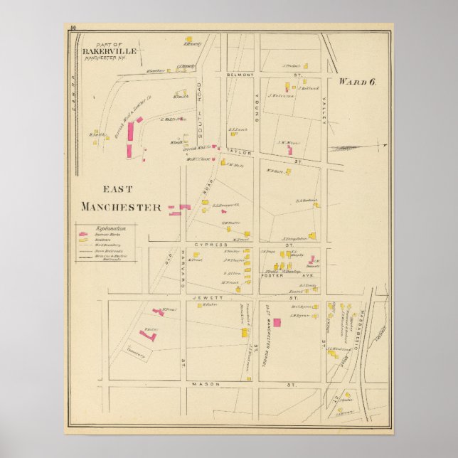 E Manchester, Bakerville, Ward 6 Poster (Front)