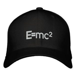 E=mc2   Albert Einstein speed of light squared Embroidered Hat