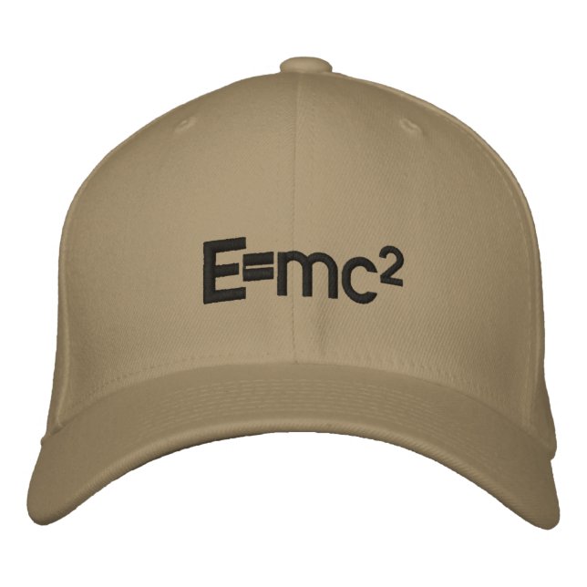 E=mc2   Albert Einstein speed of light squared Embroidered Hat (Front)