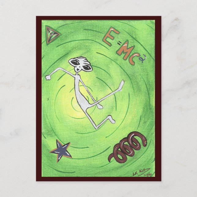 E MC2 Alien Postcard (Front)
