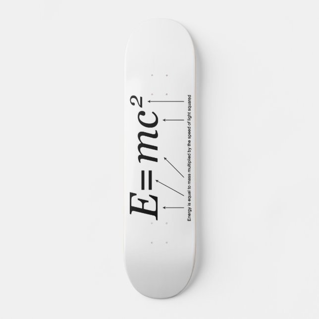 E=MC2 Einstein's Theory of Relativity Skateboard (Front)