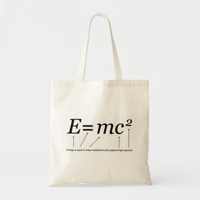 E=MC2 Einstein's Theory of Relativity Tote Bag (Front)