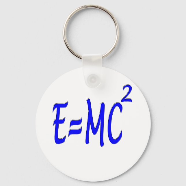 E = MC 2 (blue) Key Ring (Front)