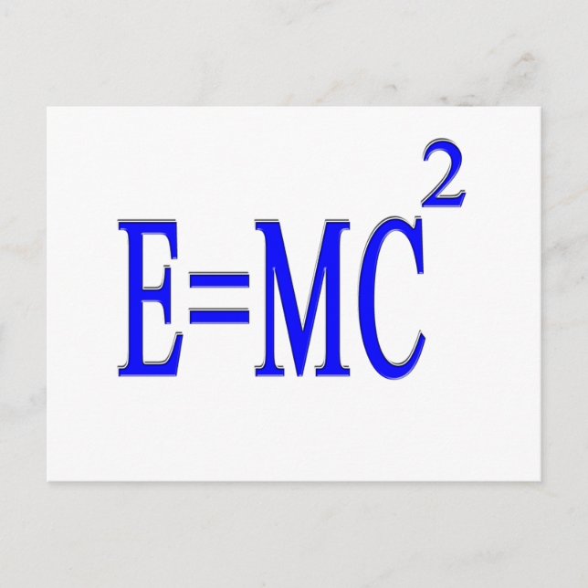 E=MC 2 (blue) Postcard (Front)