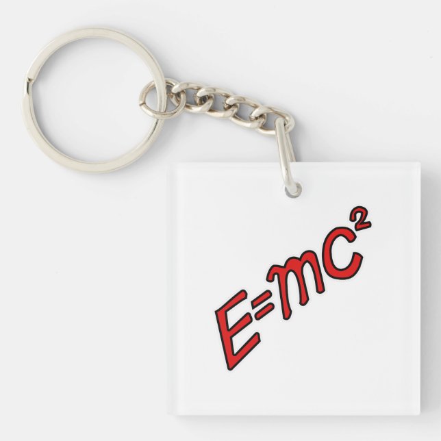 E = mc² – Genius Mode On Key Ring (Front)