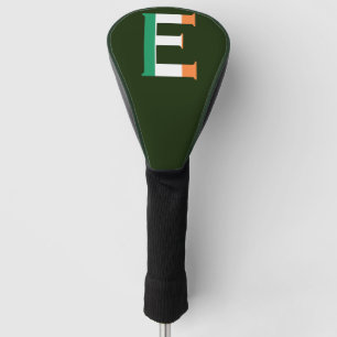 E Monogram overlaid on Irish Flag dccn Golf Head Cover