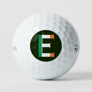 E Monogram overlaid on Irish Flag tmtp5 gbt Golf Balls