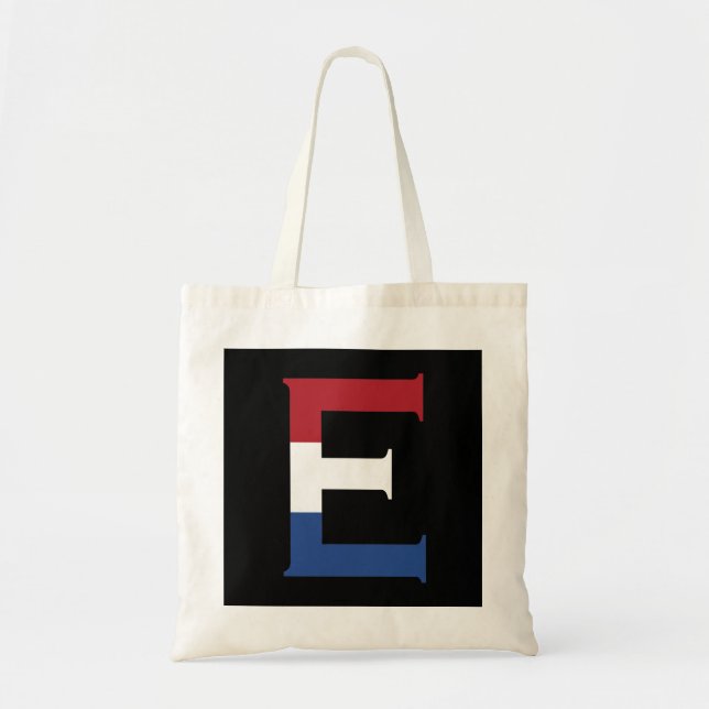 E Monogram overlaid on NLD Flag on bk btcn Tote Bag (Front)