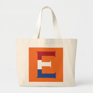 E Monogram overlaid on NLD Flag on or jtcnt Large Tote Bag