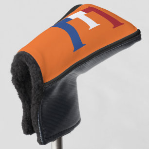 E Monogram overlaid on NLD Flag on or pccnt Golf Head Cover