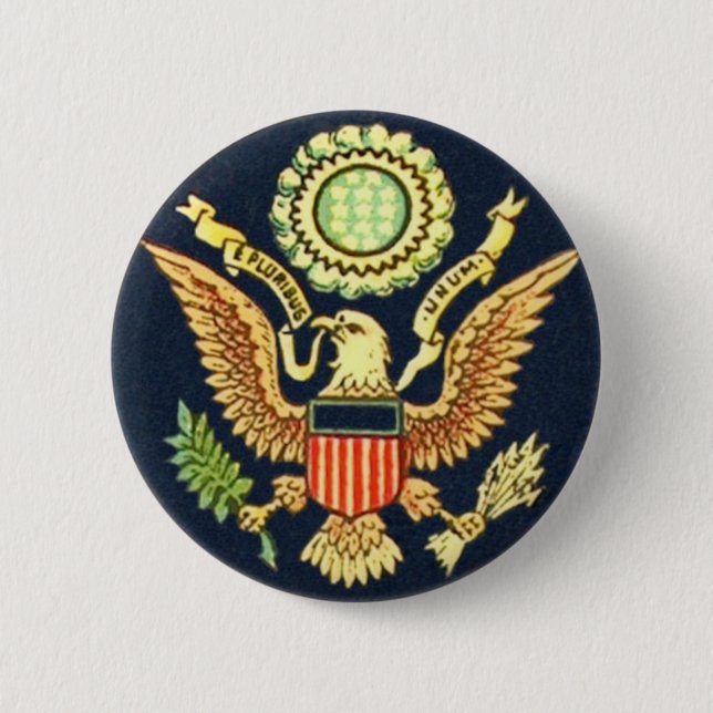 E pluribus unum 6 cm round badge (Front)