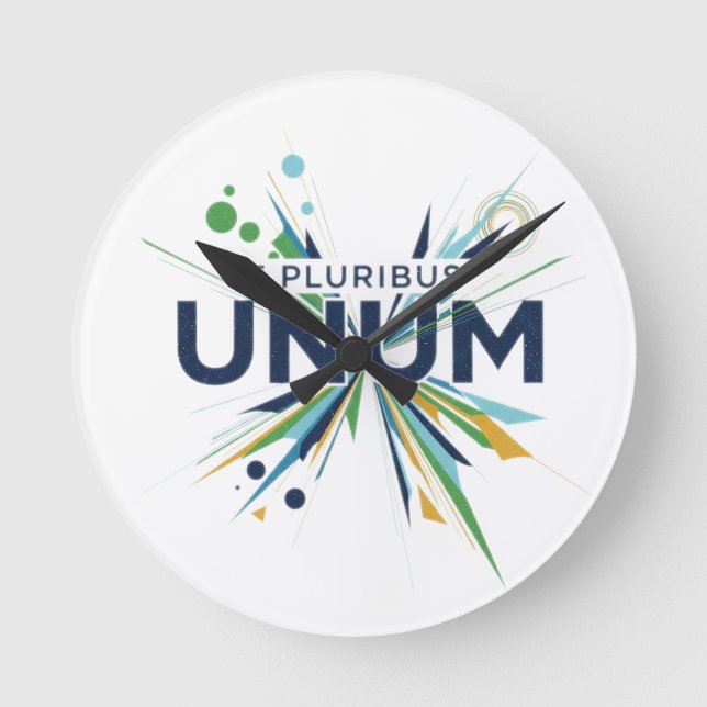 E Pluribus Unum Round Clock (Front)