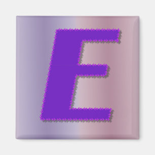 E purple monogram magnet