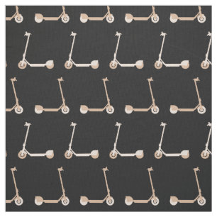 E-Scooter Patterned Cream and Black Fabric