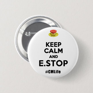 E STOP 6 CM ROUND BADGE