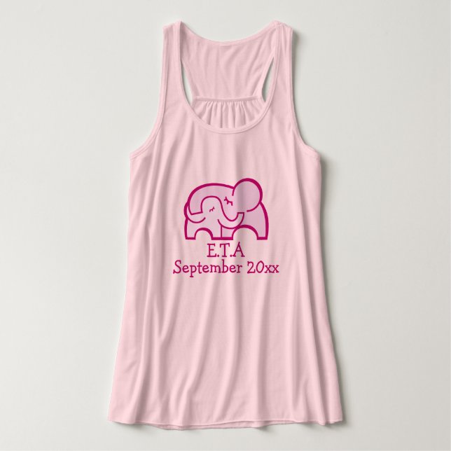 E.T.A. 2013 elephant hug maternity pink t-shirt Singlet (Design Front)