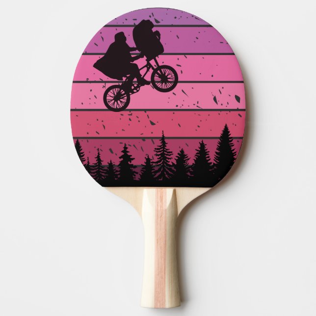 E.T. Additional terrestrial - classic movie 1980s Ping Pong Paddle (Front)
