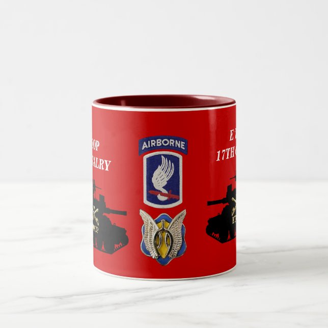 E Troop, 17th Cavalry M551 Sheridan Mug (Center)