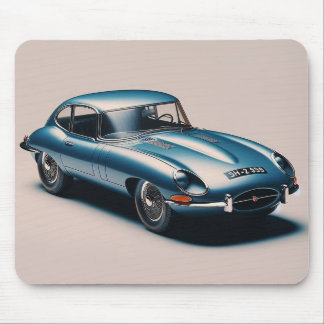 E-type Jaguar Coupe (Blue) Mouse Pad
