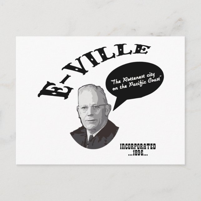 E-Ville - Emeryville California Postcard (Front)