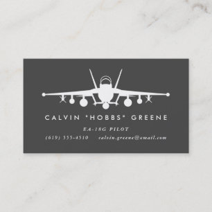 EA-18G Growler Fighter Pilot with custom text Business Card