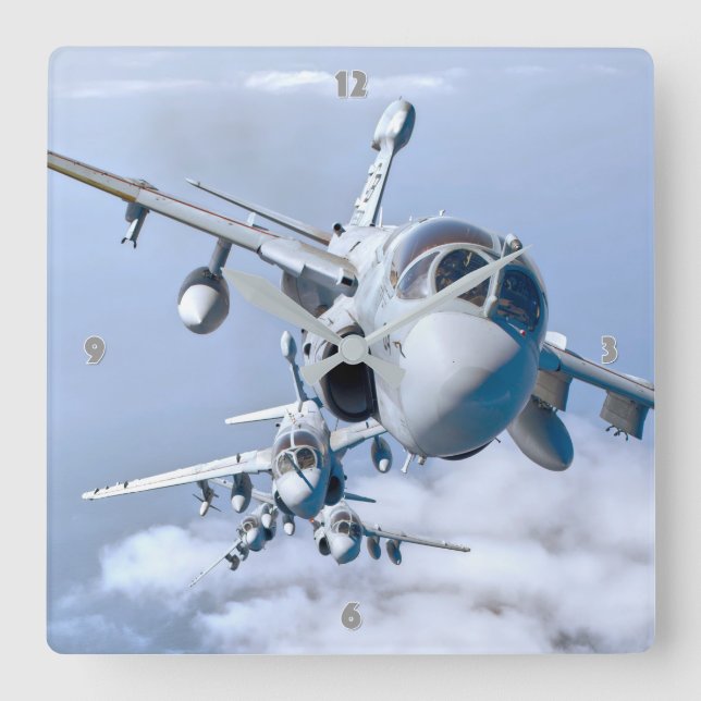 EA-6B PROWLER SQUARE WALL CLOCK (Front)