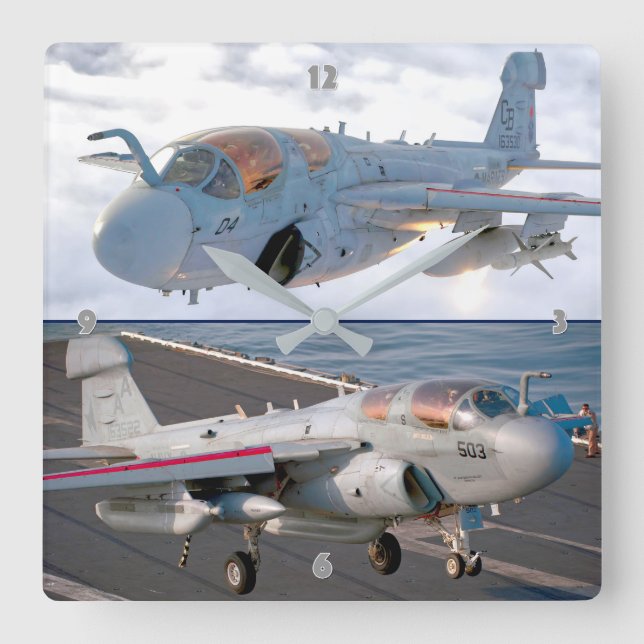 EA-6B PROWLER SQUARE WALL CLOCK (Front)