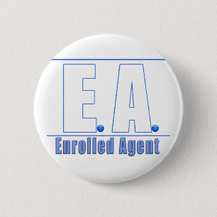 EA LOGO1 ENROLLED AGENT 6 CM ROUND BADGE