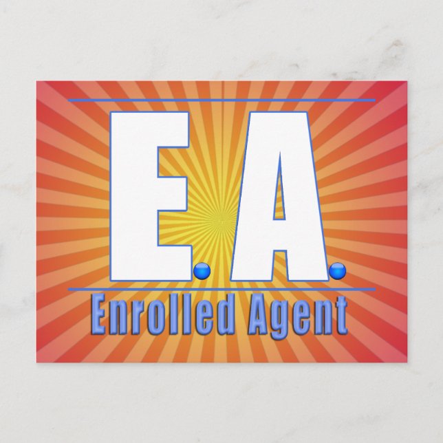 EA LOGO1 ENROLLED AGENT POSTCARD (Front)