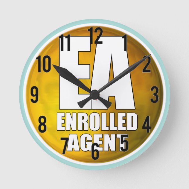 EA LOGO ENROLLED AGENT ROUND CLOCK (Front)