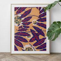 EA Séguy botanical flower print poster