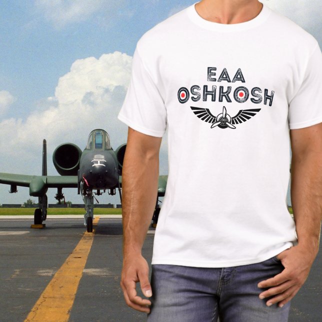 EAA Oshkosh AirShow Wings Propeller Fun Aviation T-Shirt (Creator Uploaded)