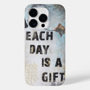 Each Day Is A Gift Mixed Media Quote Case-Mate iPhone 14 Pro Case