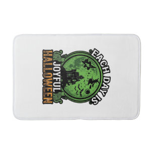 Each Day Joyful Halloween Haunted House Witch Cat Bath Mat