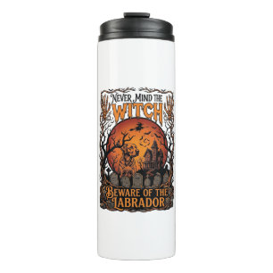 Each Day Joyful Halloween Haunted House Witch Cat Thermal Tumbler
