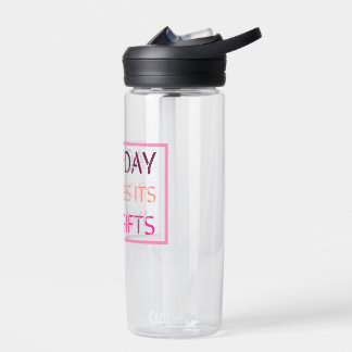 Each day provides its own gifts | Motivation quote Water Bottle