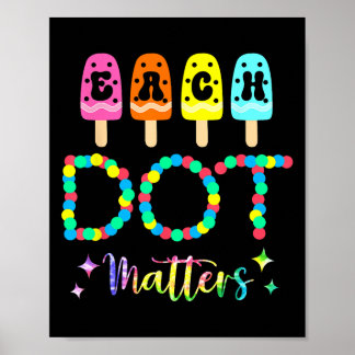 Each Dot S Happy Dot Day Teacher Kids Girls Boys Poster