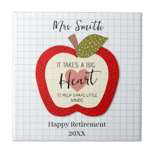 eachers Teach From the Heart Retirement Ceramic  Tile