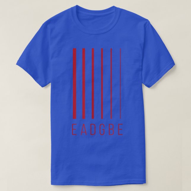 EADGBE 6 String Guitar Player & Guitarist - Cool65 T-Shirt (Design Front)